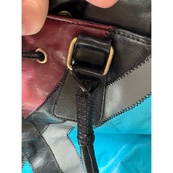 O'Neill Tote Shoulder Bag Womens Large Multicolor Patchwork Drawstring - Picture 6 of 11